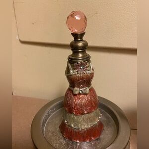 Vintage brass Dress Form Perfume Bottle